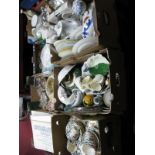 Plates, terrier biscuit jar, Cauldon "Victoria" dinner ware, etc:- Three Boxes