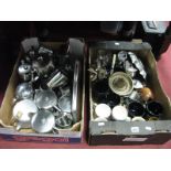 A Quantity of Stainless Steel Teawares, to include tea pots tankards, hot water jugs trays, quantity