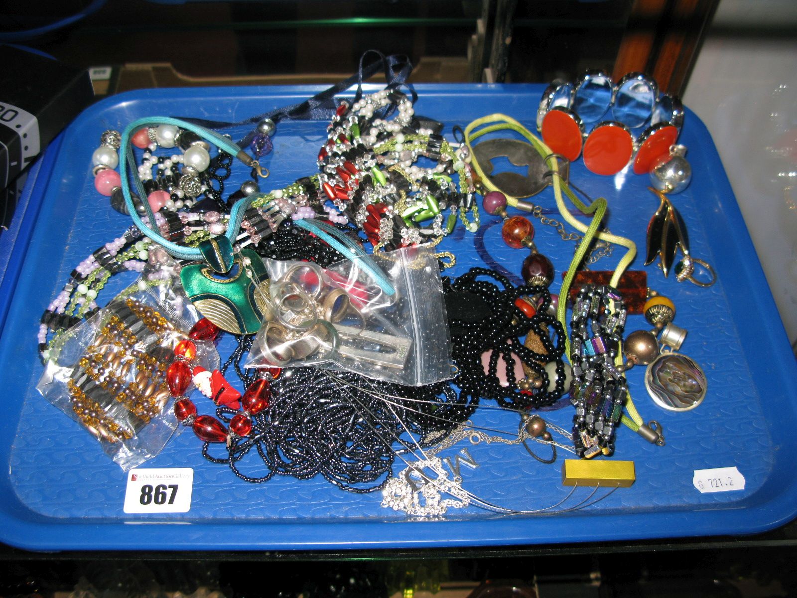 Lady's Silver Rings, costume jewellery etc:- One Tray