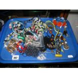 Lady's Silver Rings, costume jewellery etc:- One Tray