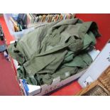 Five Mid XX Century Military Jackets, a pair of military overalls.