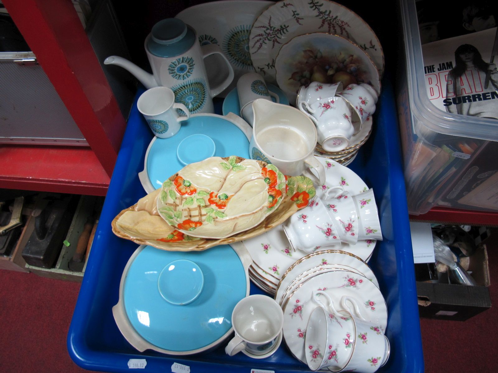 Richmond Bone China "Rose Time" Tea Service, 1960's Meakin coffee service, matching tureens,