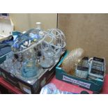 Ceiling Light Shade, glass jug etc:- Two Boxes