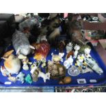 Wade Figures of a Pixie, Wade cat-kittens in a basket etc:- One Tray