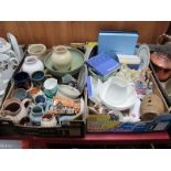 Wedgwood Cabinet Plates, pin dishes, jug, lobed bowl, Pearsons bowl, vases, Prinknash glazed jugs,