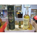 A Bottle of Cardhu Highland Malt Scotch Whisky 12 year Old, a Courvoisier Cognac miniature