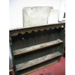 A Marble Washstand Top, and oak dresser rack.