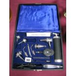 A Gowlands May Ophthalmoscope No. 2 Diagnostic Set, (incomplete) cased.