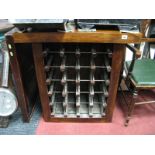 A Late XX Century Stained Hardwood Twenty Four Bottle Wine Rack.