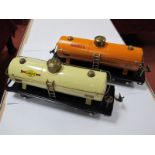 Two 1930's Lionel American Standard Gauge Eight Wheel Tankers No. 513, one 'Shell'/one 'Sunoco'.