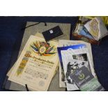 A quantity of sporting related autographs, mainly rugby and golf themed,