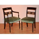 A set of eight 19th century mahogany dining chairs, including two carvers,