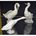 A Lladro figure of geese, 9cm high,