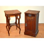 A Victorian mahogany pot cupboard, 72cm high x 37cm wide,