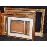 A quantity of gilt and other picture frames,