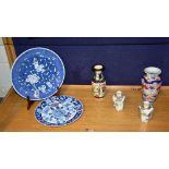 A small quantity of Japanese and similar pottery,