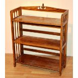 An oak effect folding open bookcase,