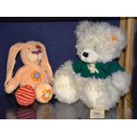 A modern Steiff teddy bear, 2008 stitched to right foot, 25cm high,