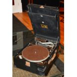 A vintage portable gramophone, 41.