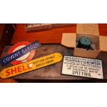 Three reproduction painted signs, to include Covent Garden,