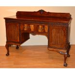 A Chippendale style mahogany sideboard, early part of 20th century,