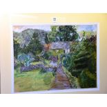 Selina Thorp Born 1968 'Country Cottage' Chalk drawing, signed 1992 lower right,