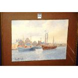 Emile L Hernault 'Ostende 1930' Signed Emile, lower left, 26cm x 30.