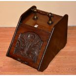 A mahogany coal scuttle, circa early 20th century,