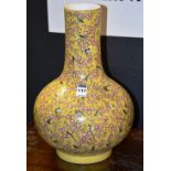 A Chinese baluster shaped pottery vase, of large form,