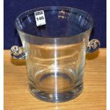 A Tiffany & Co glass ice pail, 16cm high,