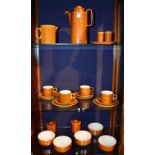 A small quantity of Hornsea Saffron pottery dinnerware,