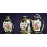 A porcelain tea cannister, circa 19th century,