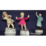 Three Royal Worcestor 'months of the year' porcelain figures, modeled by FG Doughty,