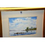 J Hamilton 'Strangford Lough Northern Ireland' Watercolour, signed lower right,