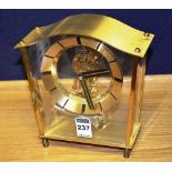 A Kundo electronic mantel clock made in Germany by Kleninger & Obergfell,