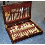 A canteen of Sheffield plated cutlery,