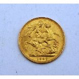 A Victorian 1887 gold sovereign,