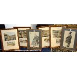 Two vintage vanity fair prints, of the French Ambassador and Whitechapel, Prints, printed LIT,
