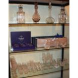 A quantity of crystal, to include Edinburgh crystal boxed glasses, decanters, champagne flutes,