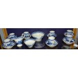 A Chinese blue and white porcelain coffee wares, circa 18th century, Quing dynasty period,