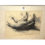 Ronald Birrell (Scottish) 1937-2005 'Study of Hands' Charcoal, signed 63 lower right,