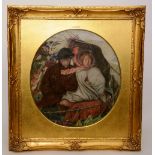 After Ford Maddox Brown 1821-1893 'The Last of England' Oil on millboard, 39cm x 37cm,