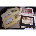 Sir William Russel Flint 'Folio of Loose Prints and Calendars' various sizes (approx 15)