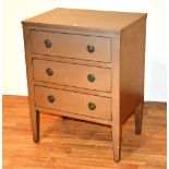 A contemporary gold painted chest of drawers, with graduated drawers, matches previous lot,