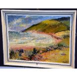 Stanley Phillips 'East Coast View' Oil on board, signed Stanley lower right,