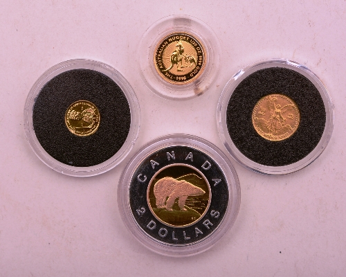 A Queen Elizabeth II Canada two dollar gold coin, dated 1996, in capsule,