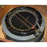 A military compass from a Lancaster bomber, with label for AM ref no 6A/0.