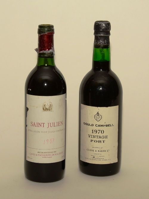 A Gould Campbell 1970 vintage port shipped by Clode & Baker LTD,