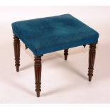 A William IV mahogany dressing stool, circa 1835, in the manner of Gillows,