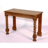 An oak occasional table, by Edwards & Roberts,